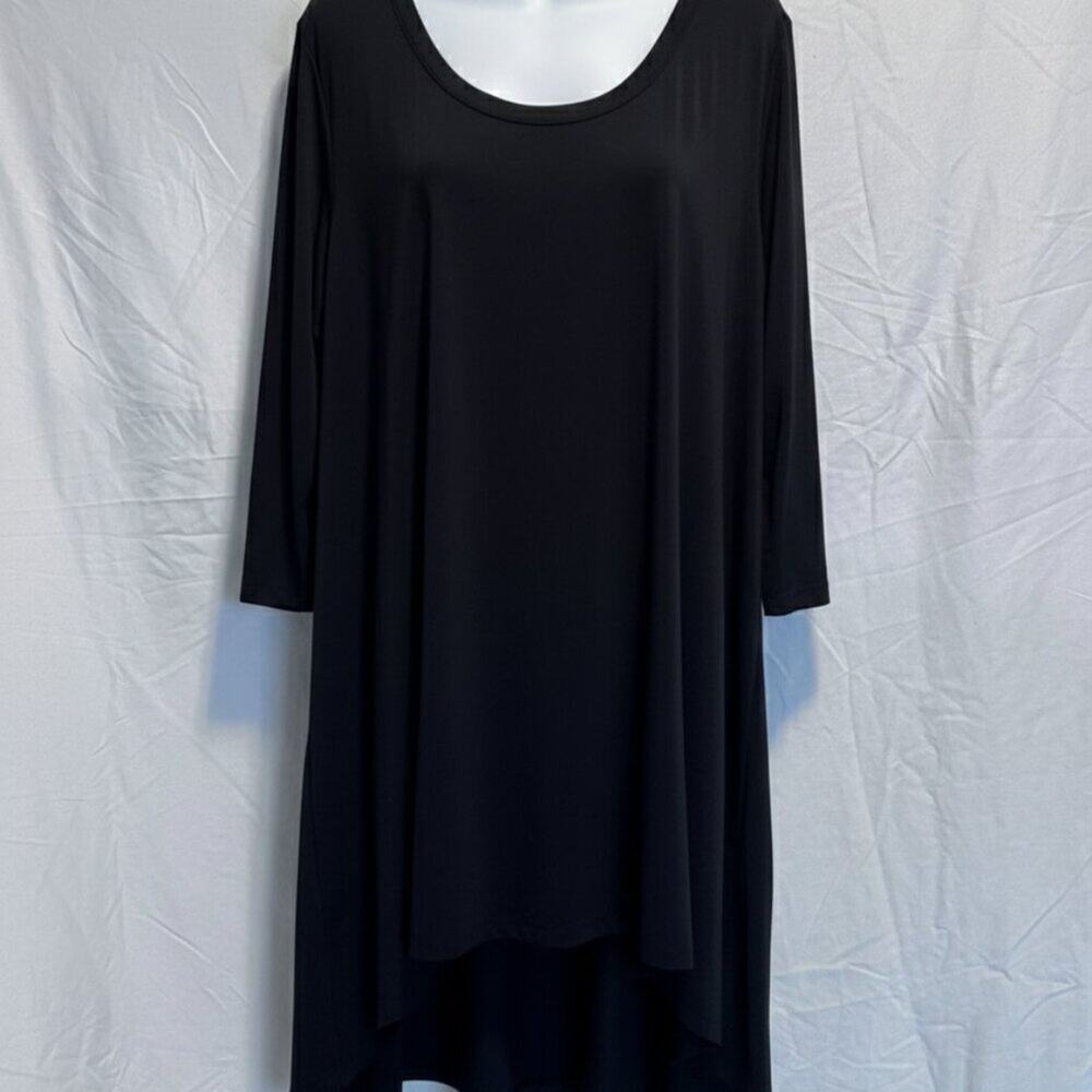 👚 Women Within Black Sharkbite Tunic, 1X